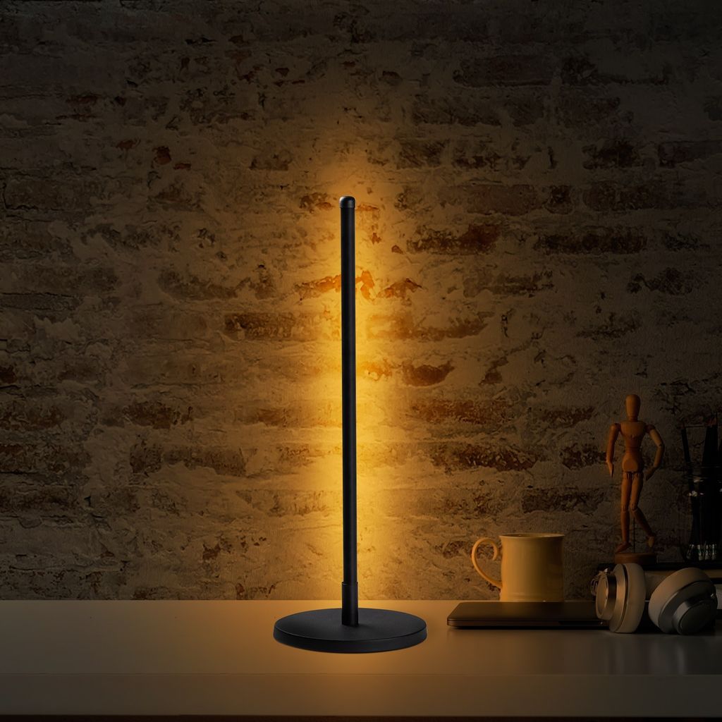 Opviq, Only - 13315, Tischlampe, METALLKÖRPER, Schwarz, 18 x 18 x 51 cm