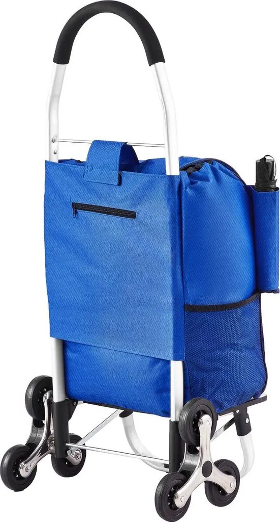 Chariot pliable monter escaliers 36L 6 roues en acier robuste polyvalent