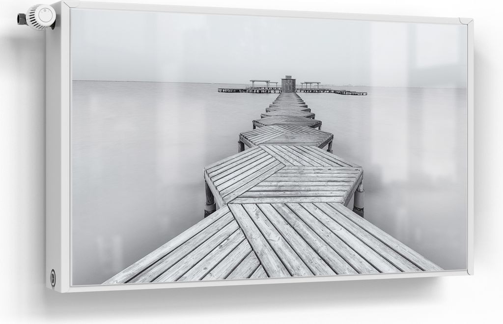 DEQORI Magnetmatte Heizung Standard 100x60 cm 'Nebelweg zur Stille' Magnetfolie