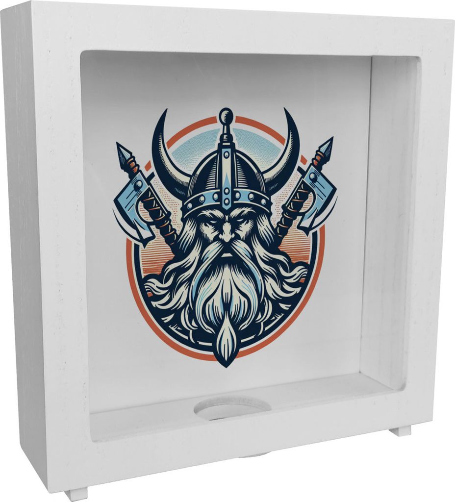 Odin Wikinger Rahmen Spardose aus Holz