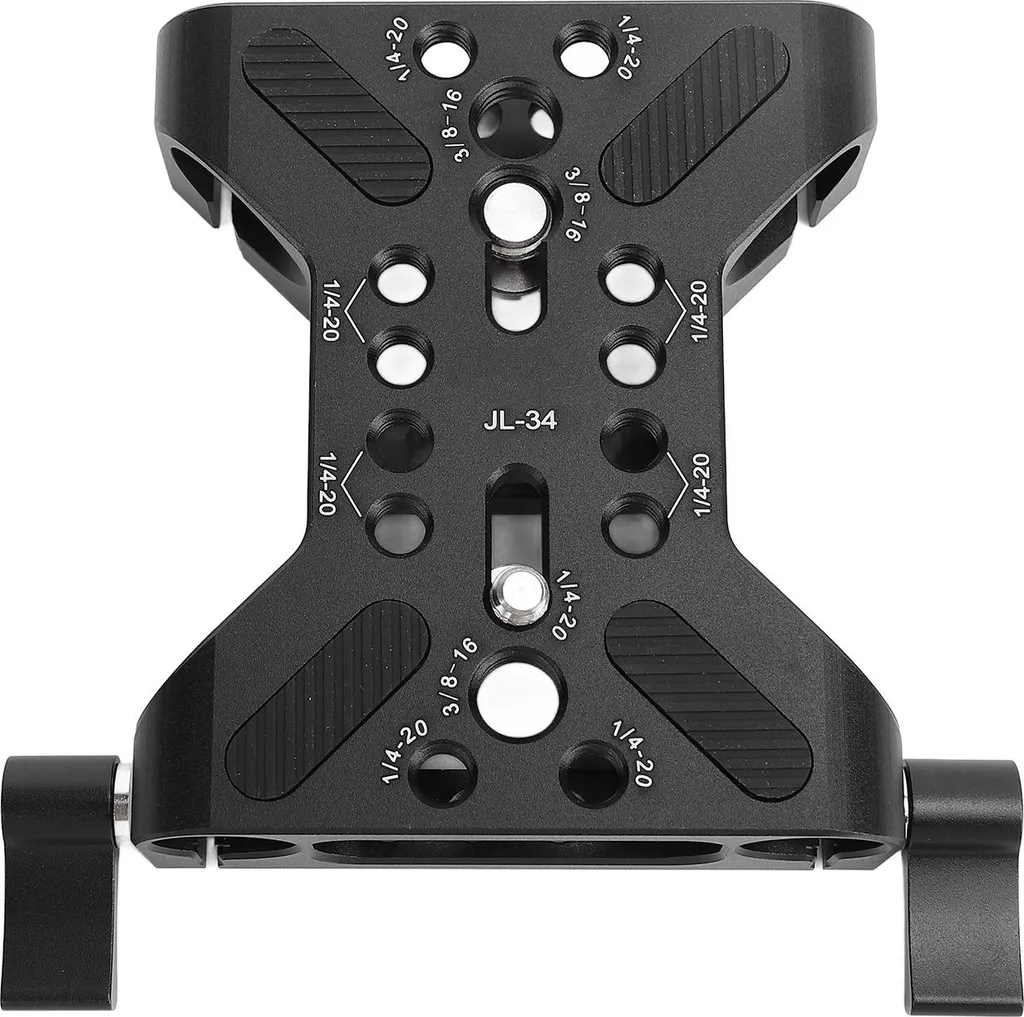 Plaque de base rail 15mm à double trou et système de fixation rapide - 2