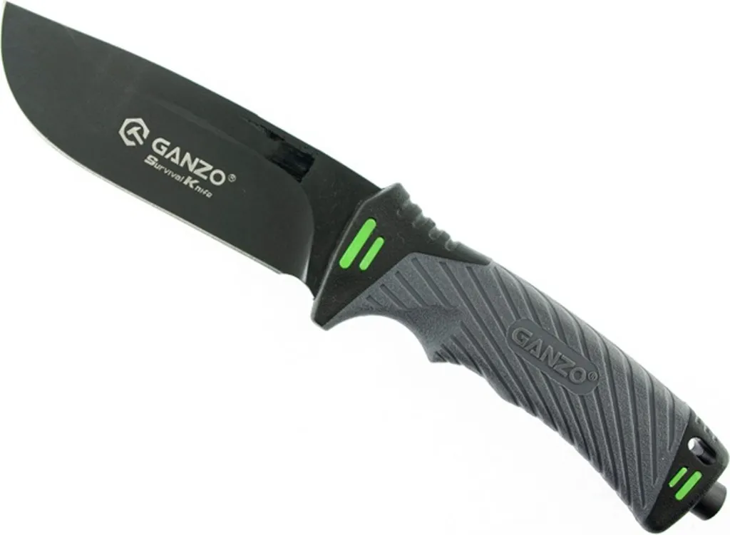 Poignard de Survie Ganzo G8012-GY Lame Fixe pour Camping et Expédition