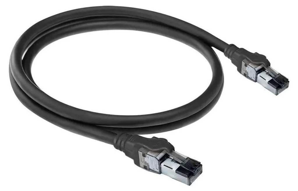 Câble patch ACT FB4905 S/FTP CAT6A IDC 4PPoE Noir 5m LSZH Snagless