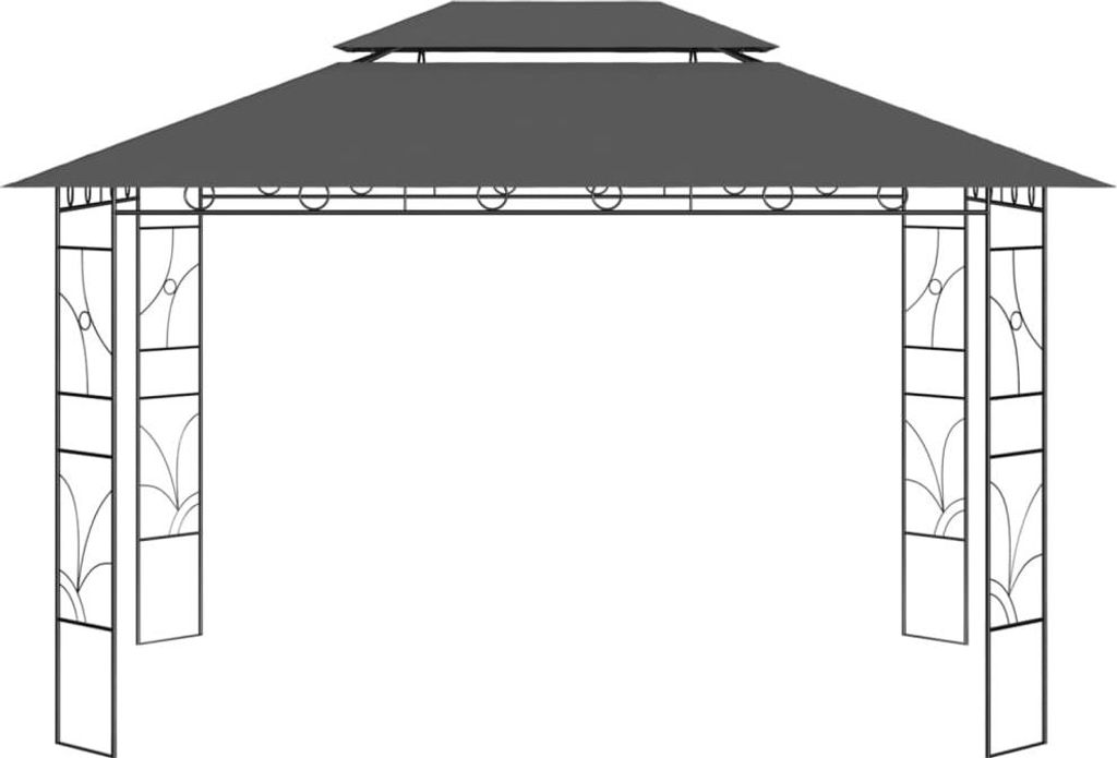 vidaXL Pavillon 4x3x2,7 m Anthrazit 160 g/m²
