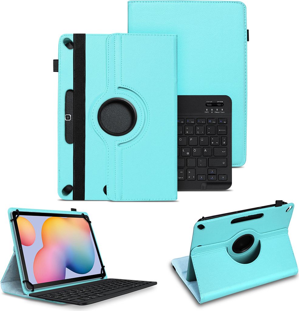 Tablet Schutzhülle Tastatur für Samsung Galaxy Tab S7 11" Hülle Bluetooth QWERTZFarben:Türkis