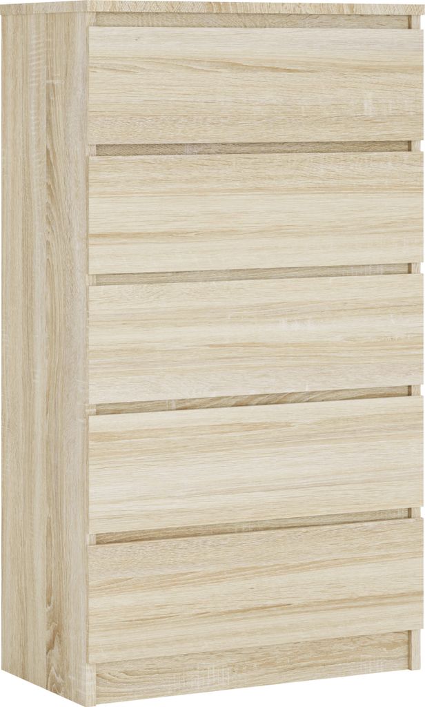 Komoda 70 cm - s 5 zásuvkami v dubu Sonoma / Různé barvy a Obrázek produktu 