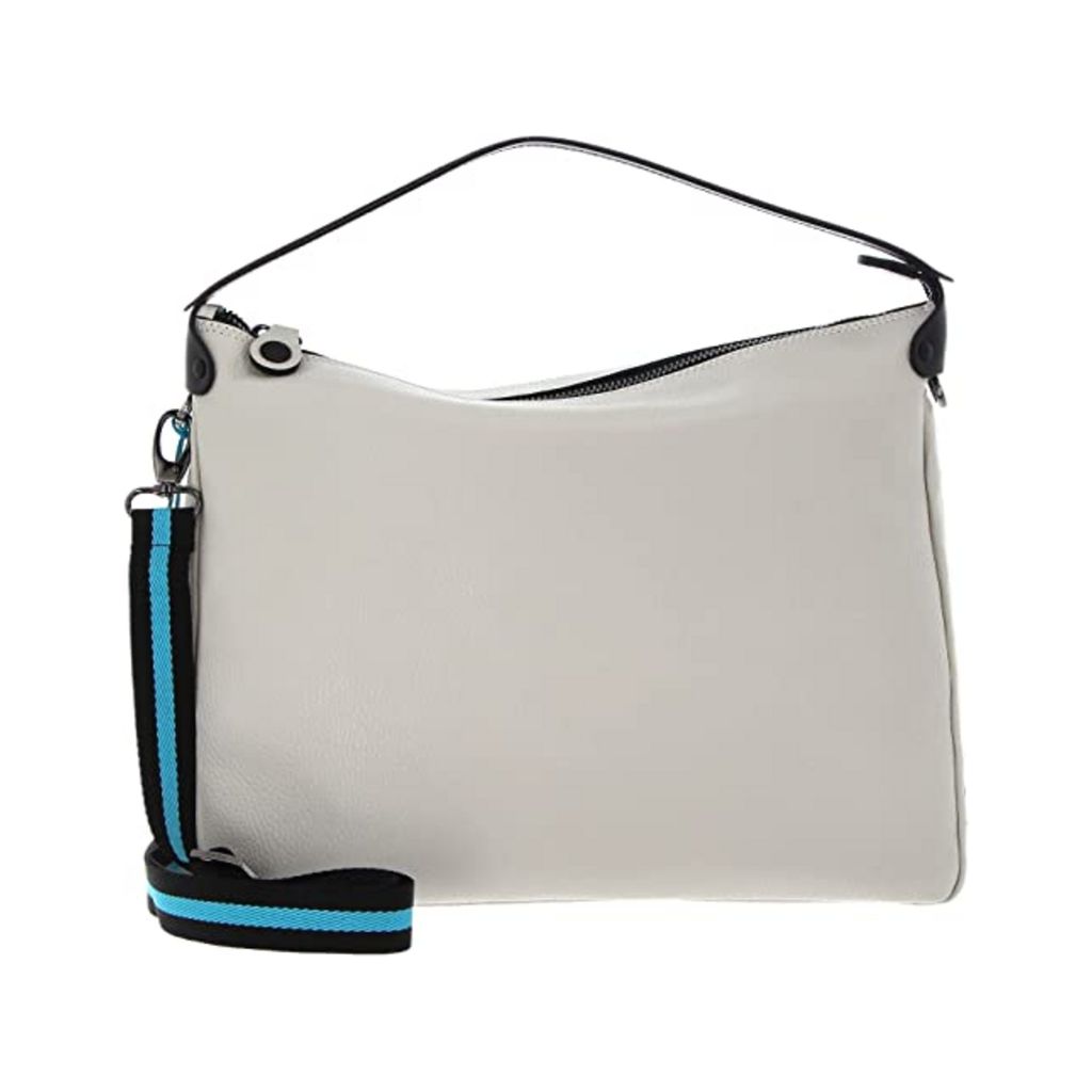 Gabs Leder Schultertasche Umhängetasche Calliope TG Ruga Stitching Panna creme