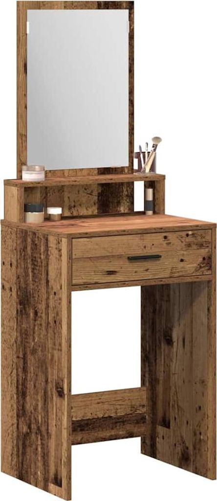 vidaXL Schminktisch mit Regal Altholz 50 x 41 x 140 cm Holzwerkstoff
