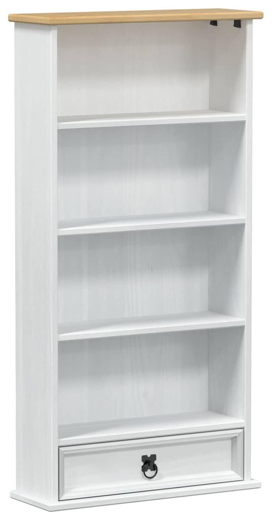 vidaXL CD-Regal Weiß 52 x 17.5 x 103 cm Massives Produktbild 
