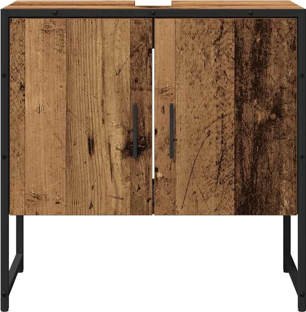 Arredo Bagno Sospeso 2 Pezzi Legno Marrone | Design Contemporaneo Wall-Mounted - 7