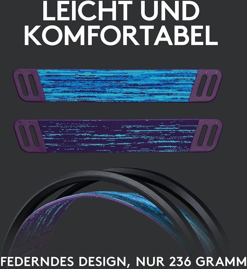 Logitech G G535 Kopfhörer Kabellos Kopfband Gaming Schwarz Produktbild 2