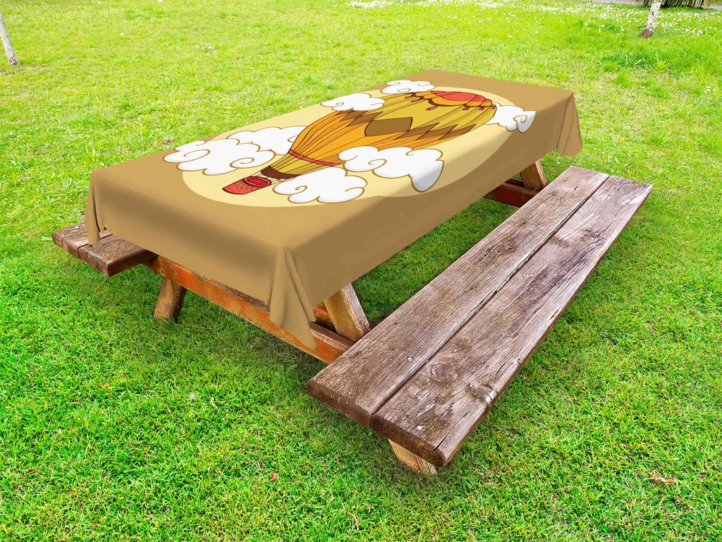 Tovaglia per Esterni ABAKUHAUS 145x265 - Idrorepellente Mongolfiere Retro