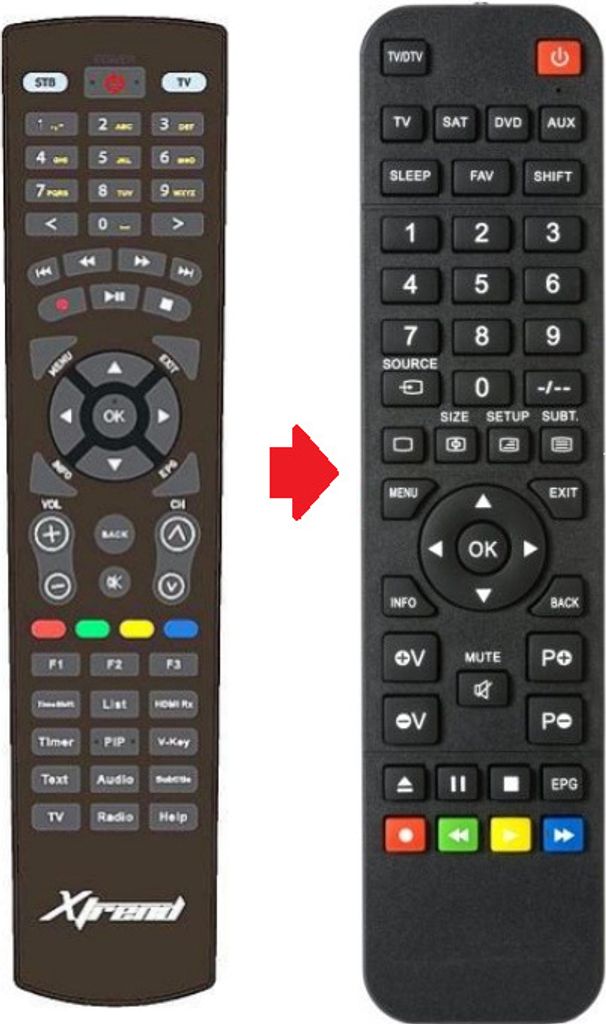 Ersatz Fernbedienung für XTREND ET-10000