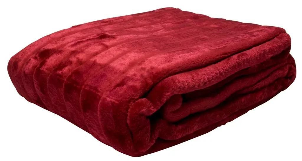 Kuscheldecke XXL 150x200cm Wohndecke Tagesdecke Bettüberwurf Farbe ROT Waschbar