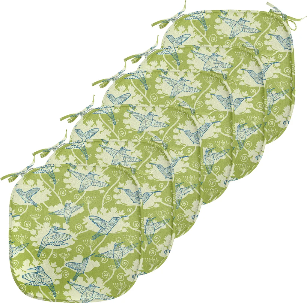Galettes de Chaise Anti-Taches 40x40 cm Lot de 6 avec Fixation Stable