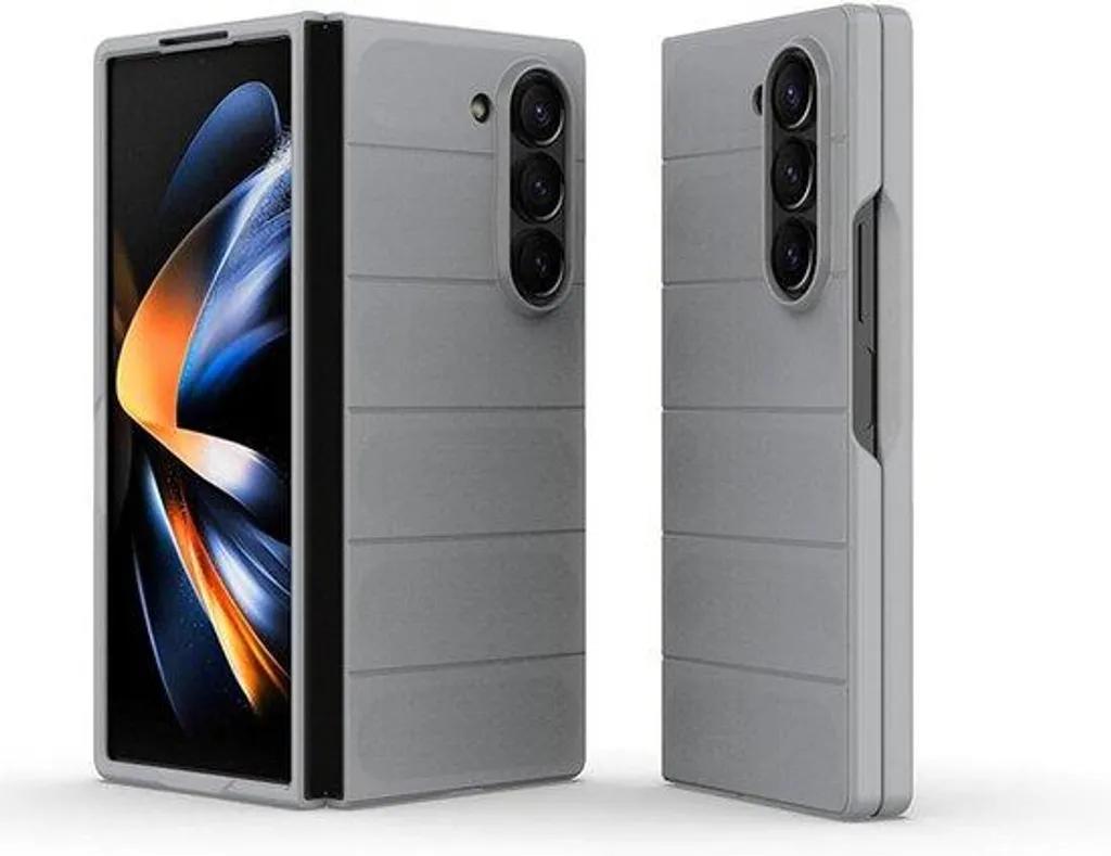 Coque de protection Galaxy Z Fold6 fine et antichoc en TPU gris mat