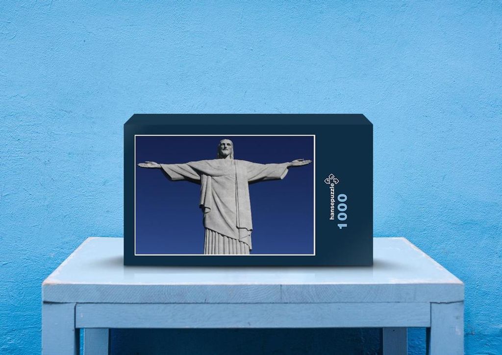 hansepuzzle 60480 - Cristo Redentor Puzzle, 1000 Teile, Religion, 60,0 x 46,0cm mit hochwertiger Aufbewahrung, Kartonbox & Beutel