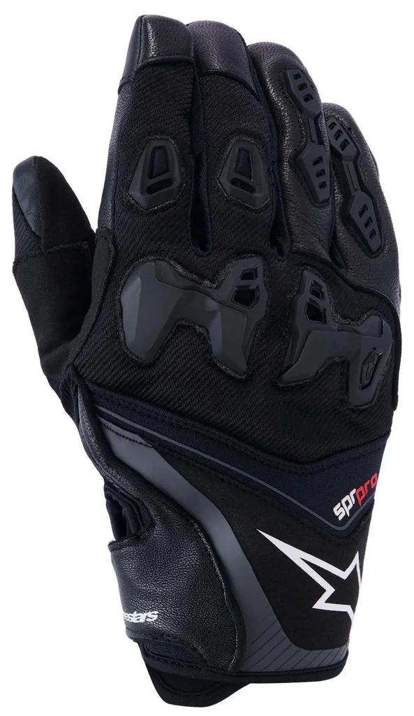 Gants moto sportifs en cuir Alpinestars SP-R Pro Noir, taille 2XL
