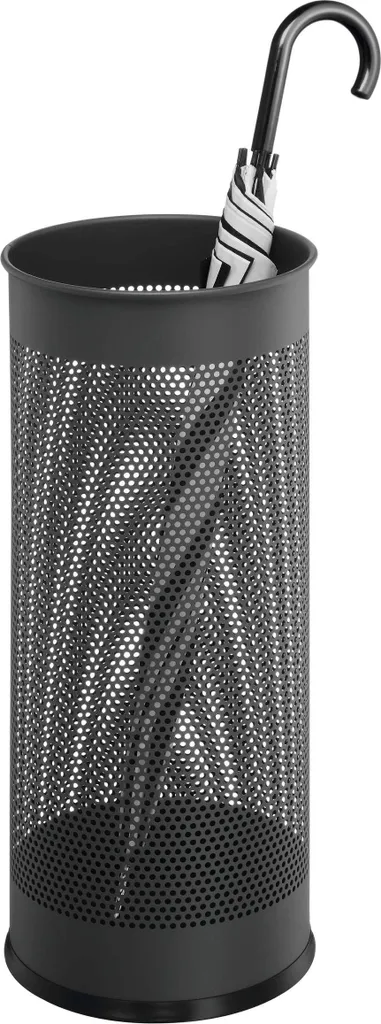Porte-parapluies en métal ajouré 28,5L gris haute résistance