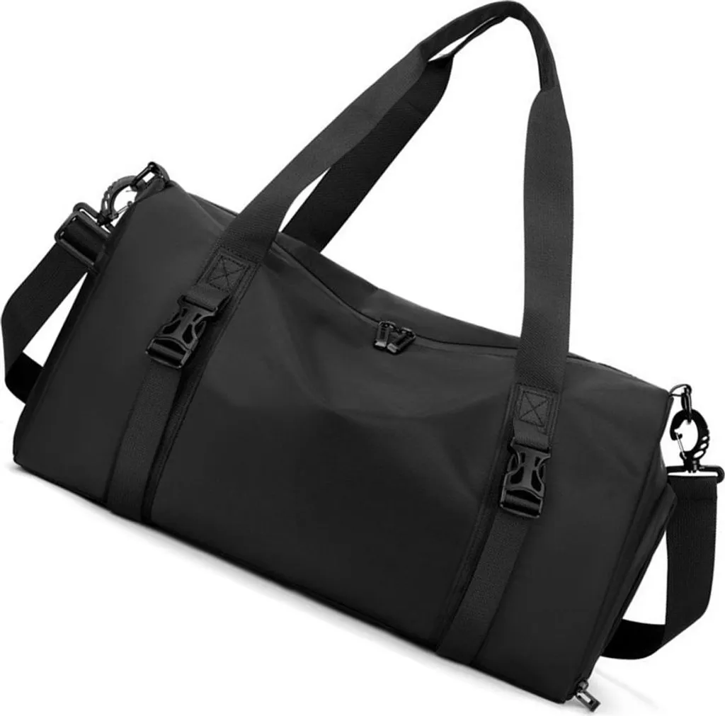 Sac de Sport et Weekend Polyvalent Noir avec Multi-Poches Pratiques