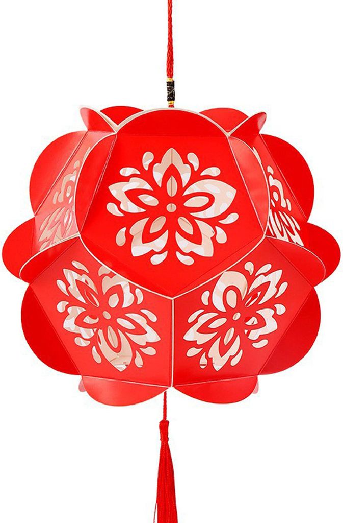 DIY-Kit für Drachenlaternen zum chinesischen Neujahr, Hortensien-Design mit Licht, leuchtende, handgehaltene dekorative Laternen