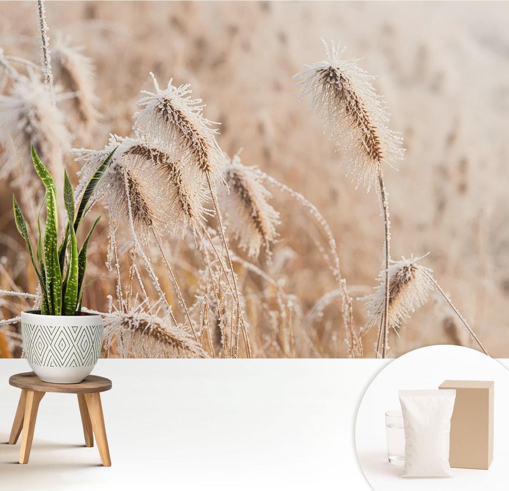 Fototapete - 208x146 cm - Tapete - Wandtapete - Wandbilder - Dekofolie - Tapete Folie - Wand - Dekoration - Wohnzimmer - Winterlandschaft