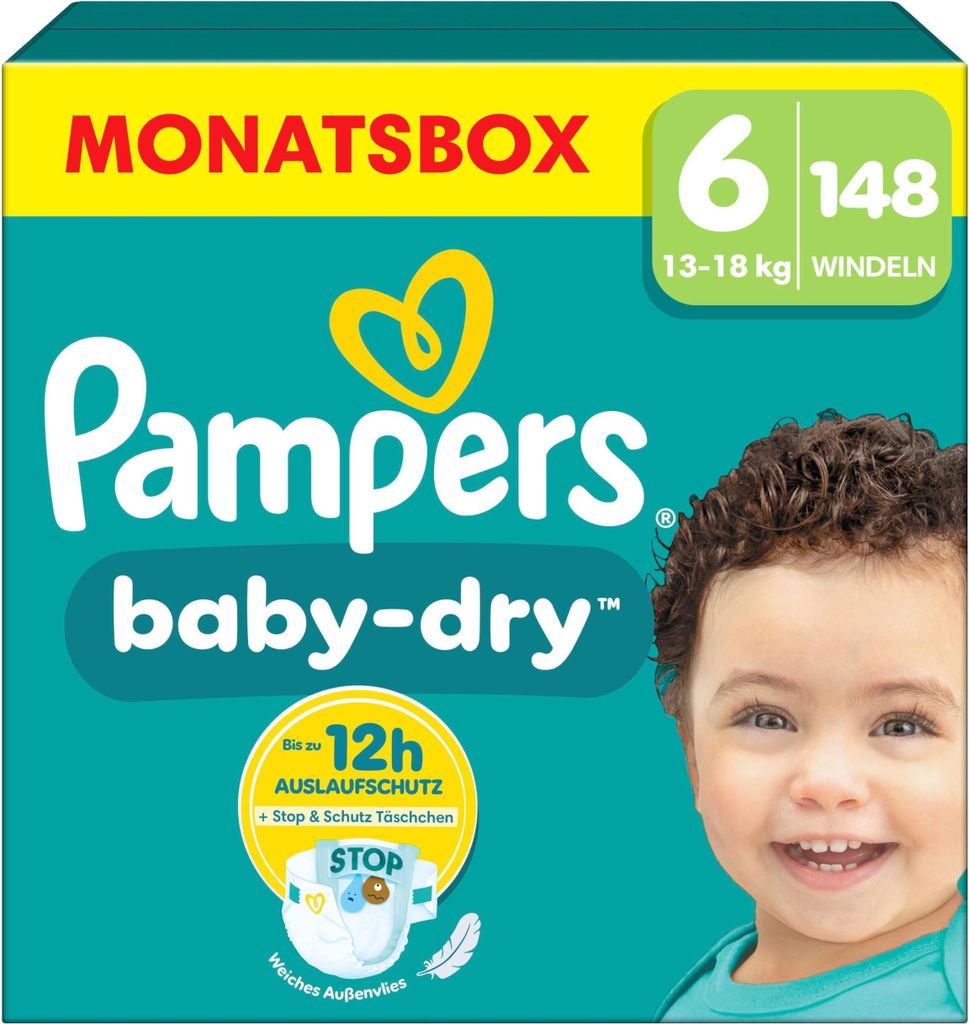 Pampers Windel Baby Dry 40785133 Gr.6 Extra Large 148St. Produktbild 