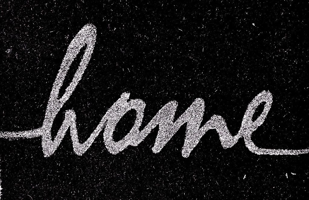 Fußmatte 40x60cm 15mm Aufdruck "home" in silber HILDEGARD