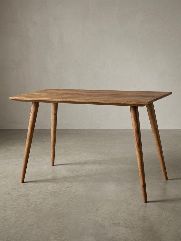 Esszimmertisch REPA 120 x 60 x 76 cm Sheesham rustikal Massiv-Holz, Design Landhaus Esstisch, Tisch für Esszimmer rechteckig, 4 - 6 Personen