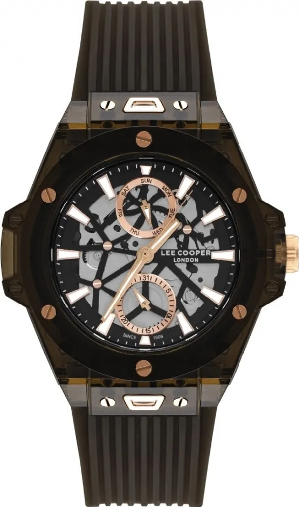 Montre Homme Robuste Lee Cooper Noire LC07975.051 Anti-Rayures et Fiable
