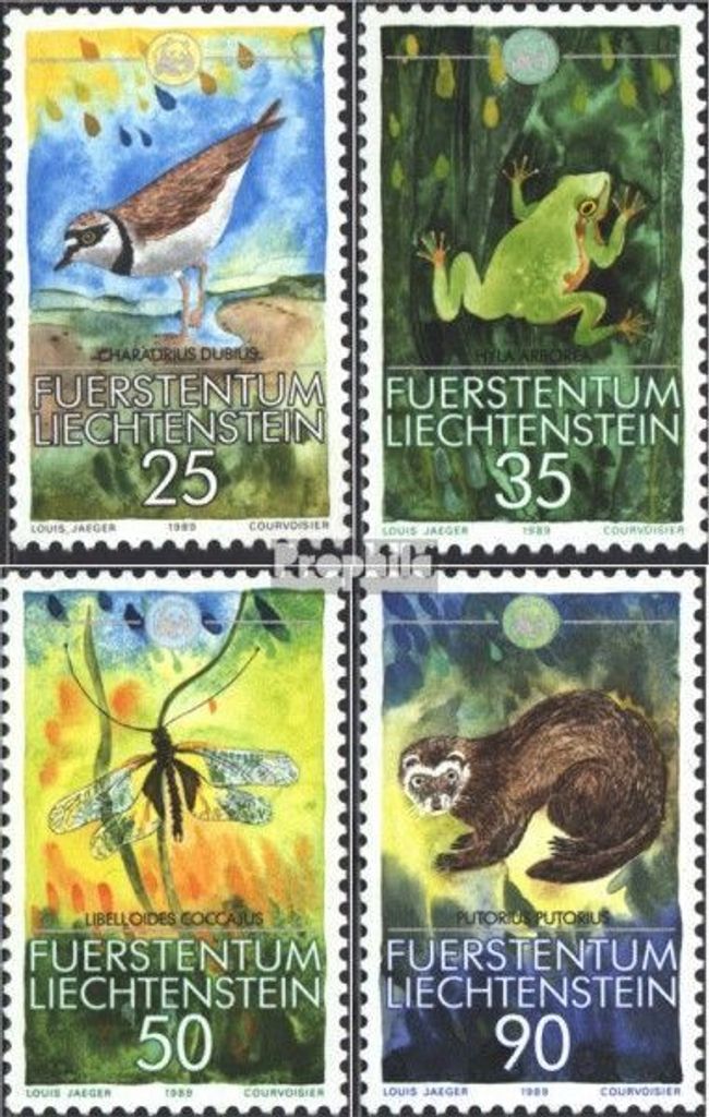 Briefmarken Liechtenstein 1989 Mi 967-970 (kompl.Ausg.) postfrisch Naturschutz
