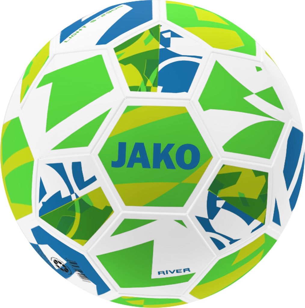 JAKO Jugendball River 4 weiß/neongrün/neongelb. 290g