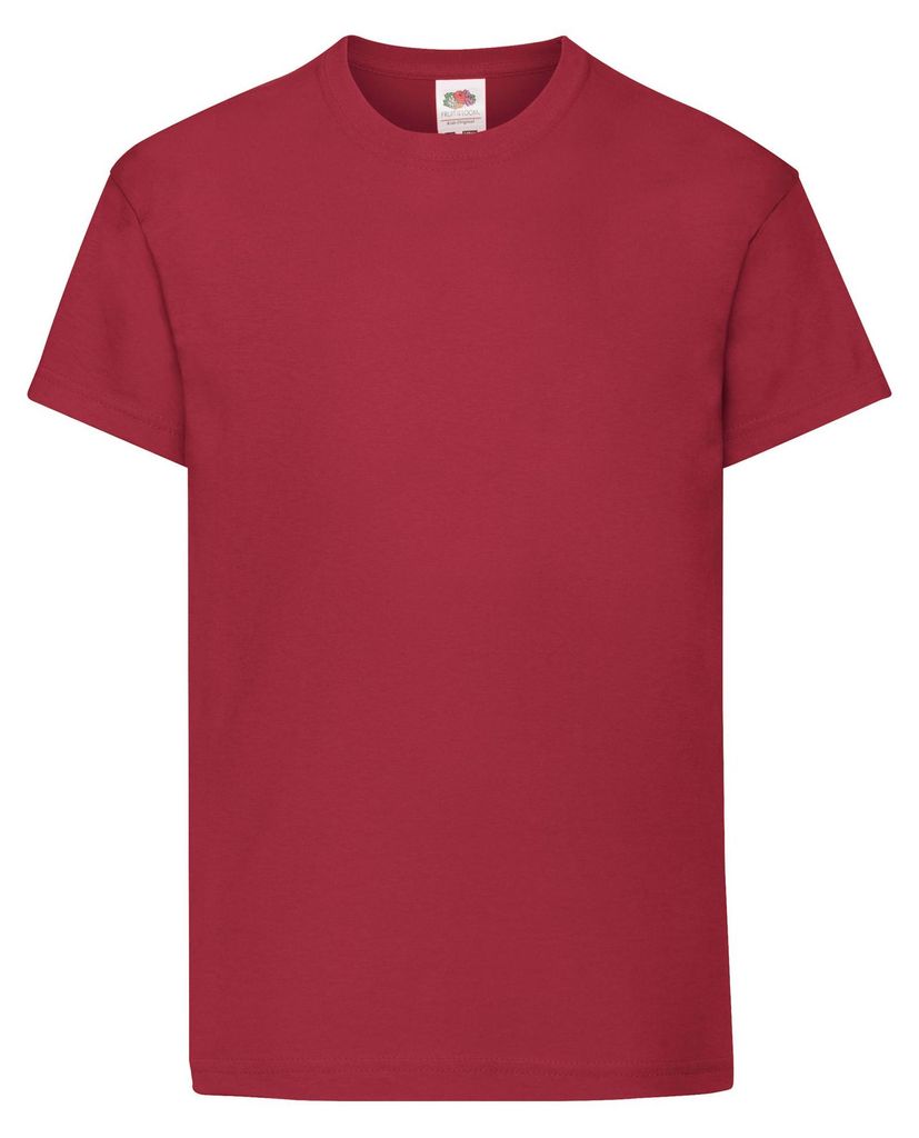 Fruit of the Loom Kids Original T-Shirt Farbe: dunkelrot Produktbild 