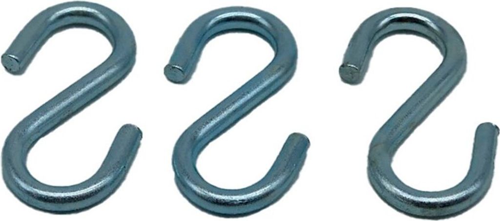 5er Pack 7 Stück Haken Form S 30 Edelstahl verzinkt Weiß Edm