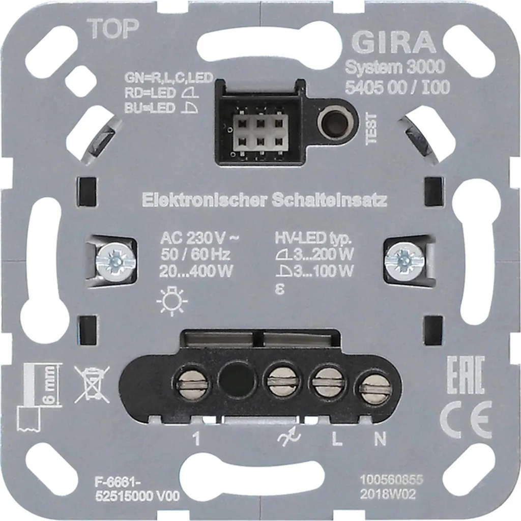 Gira Système 3000 Module de commutation électronique 230 V 540500 - 1 pc