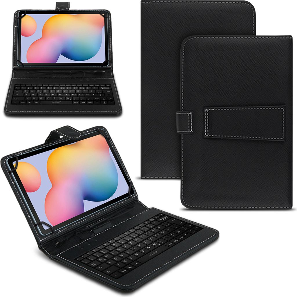 Tablet Hülle Tastatur Tasche für Xiaomi Pad 7 / Pro Schutzhülle Keyboard QWERTZ Farben:Schwarz