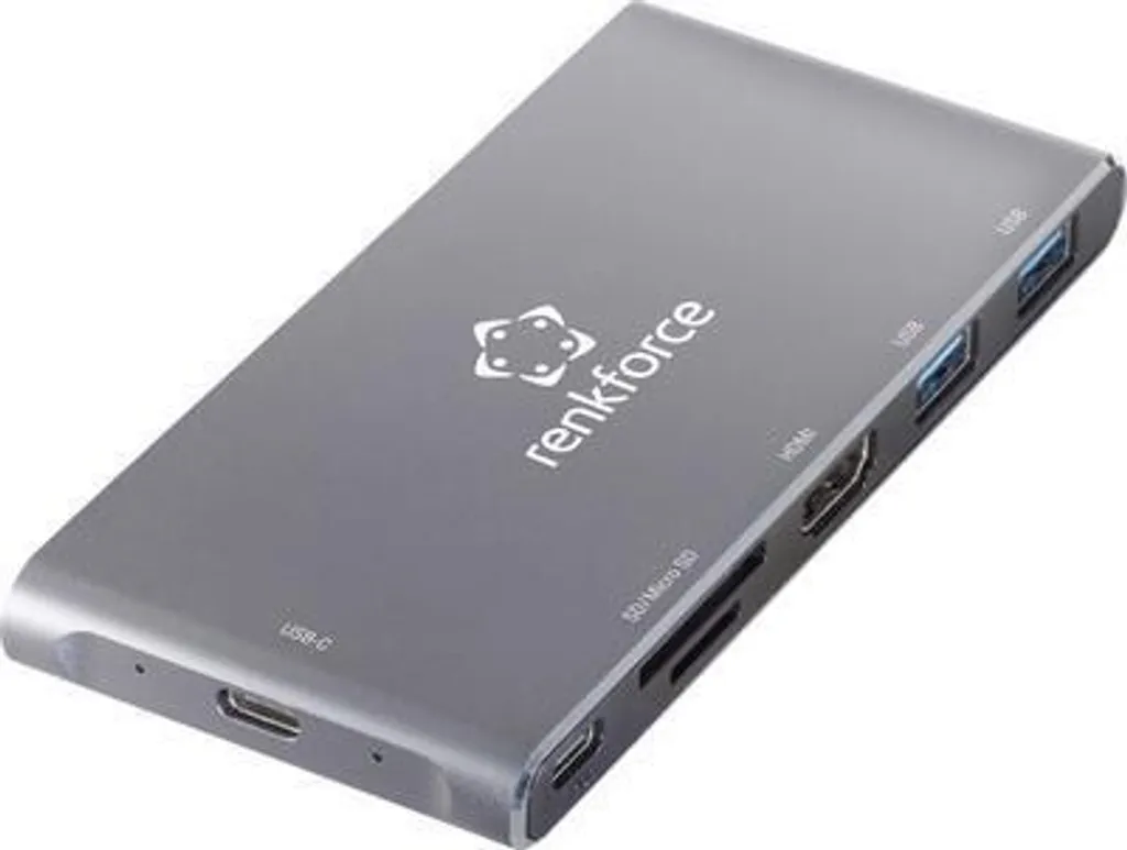 Lecteur Carte Mémoire USB 3.2 Gen 1 avec HDMI 4K et Port USB-C Renkforce