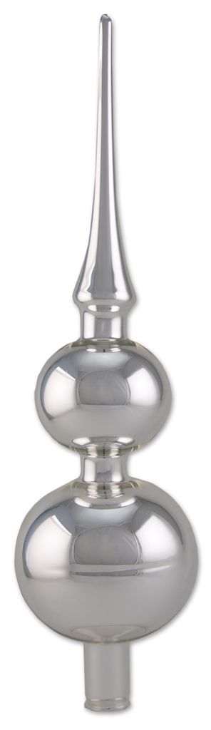 Thüringer Glasdesign Weihnachtsbaum Doppelspitze 31 cm - Silber - A036-0000-999