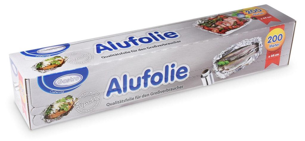 1 Rolle Alufolie in praktischer Spenderbox mit Produktbild 