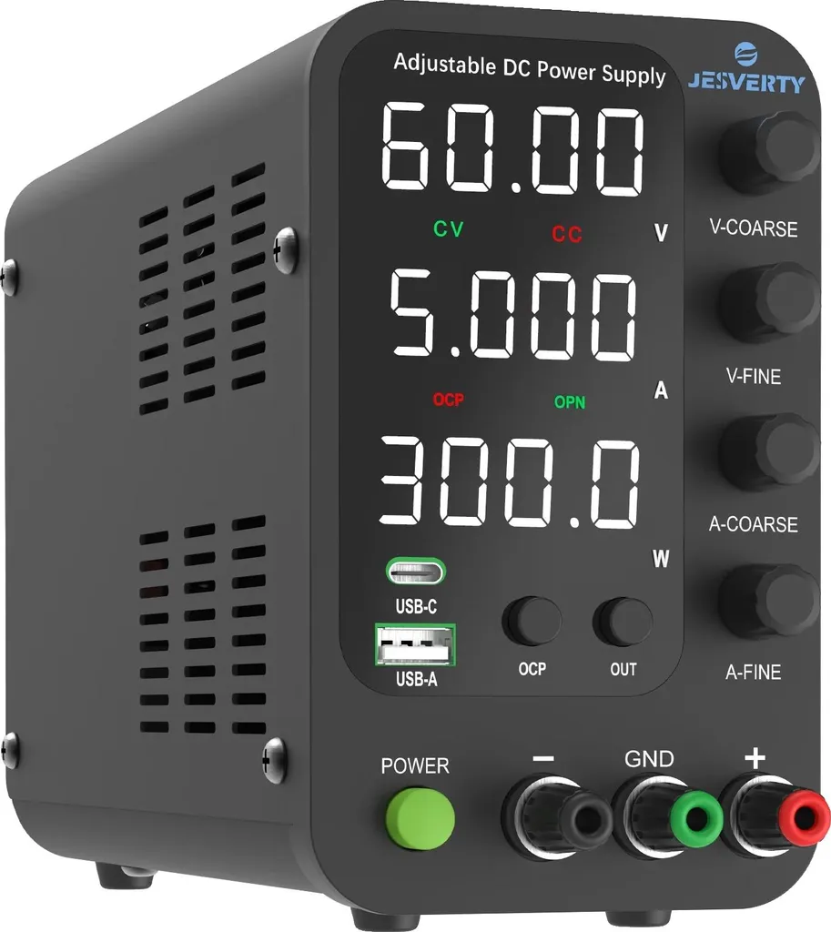 Alimentatore da Banco 62V 5A Professionale - Doppia USB e Alta Precisione