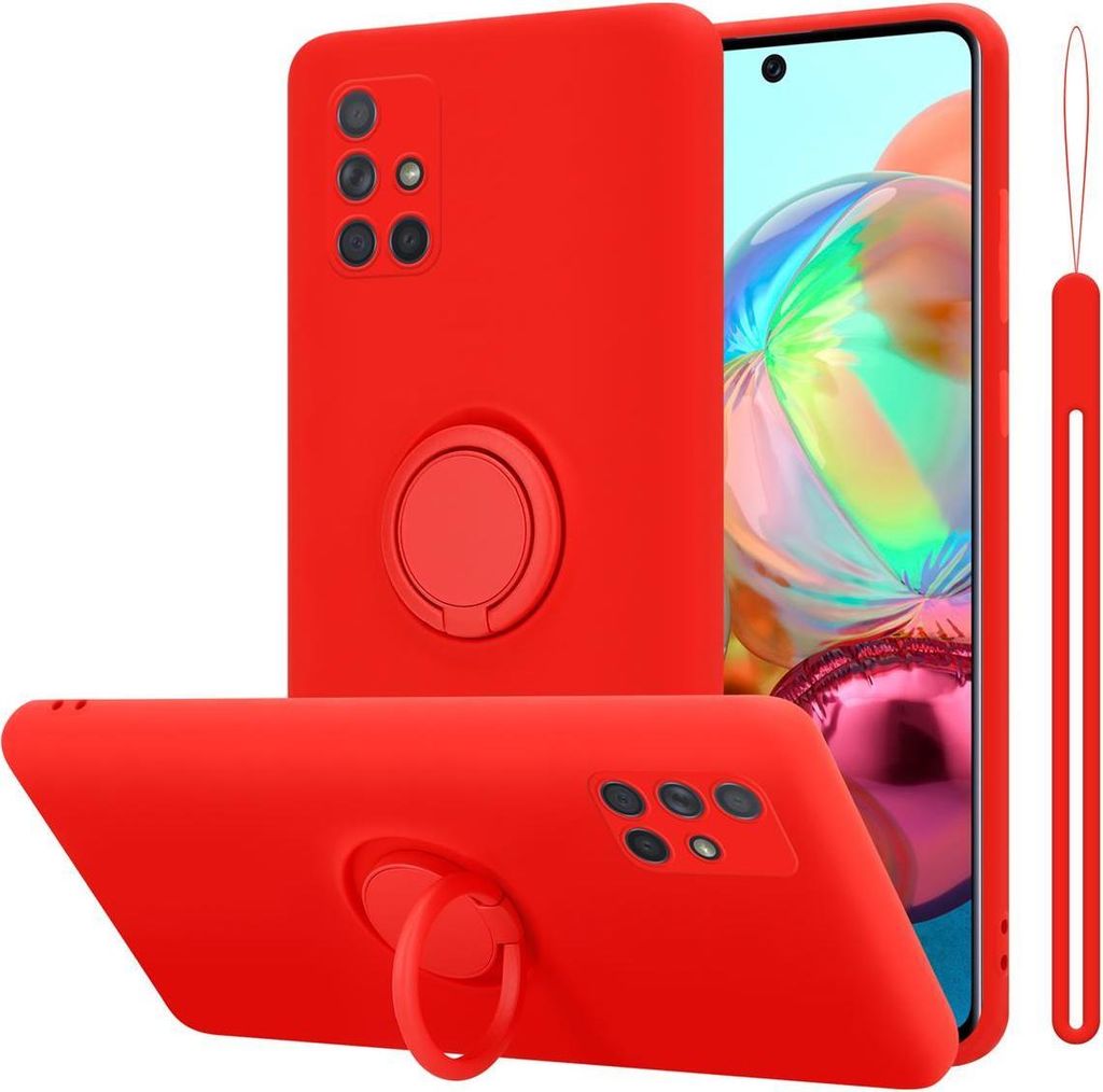 Cadorabo Hülle für Samsung Galaxy A51 4G / M40s Schutz Hülle in Rot Handyhülle TPU Etui Case Cover