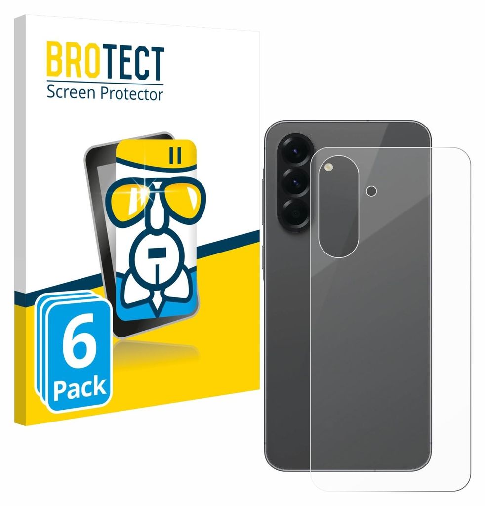 6x BROTECT Schutzglas für Samsung Galaxy A56 5G (Rückseite) Schutzfolie Panzer Folie Glas Display Schutz klar