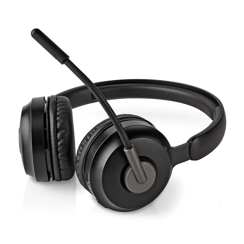 Cuffie Bluetooth Pieghevoli Nero - Auricolare Stereo PC con Microfono - 11