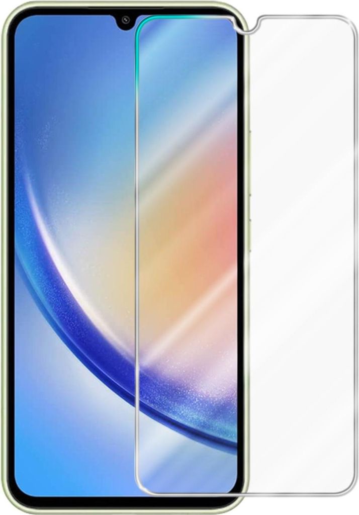 Cadorabo Schutzfolie für Samsung Galaxy A34 5G in KRISTALL KLAR Gehärtetes Tempered Display-Schutzglas Panzerfolie