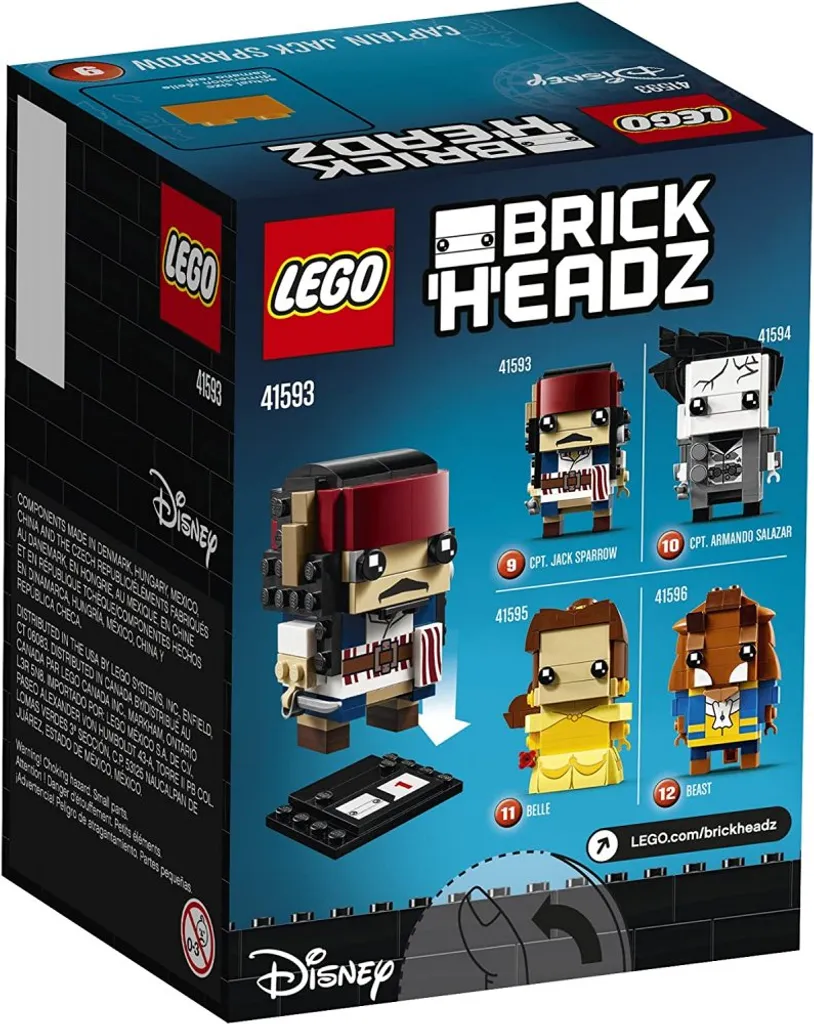 Figurine à construire LEGO BrickHeadz 41593 Jack Sparrow de Disney - 5