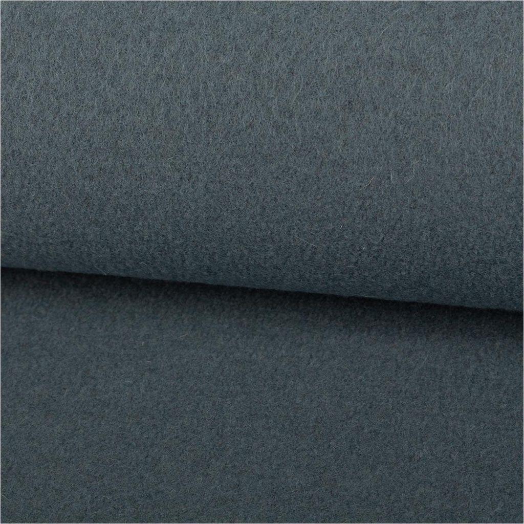 Walkloden 100% Schurwolle blau – 410 g/qm, 140 cm Breite