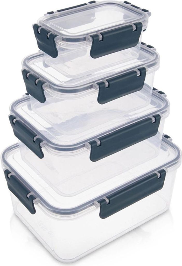 Set mit luftdichten Lebensmittelaufbewahrungsbehältern, 4 Größen, BPA-frei