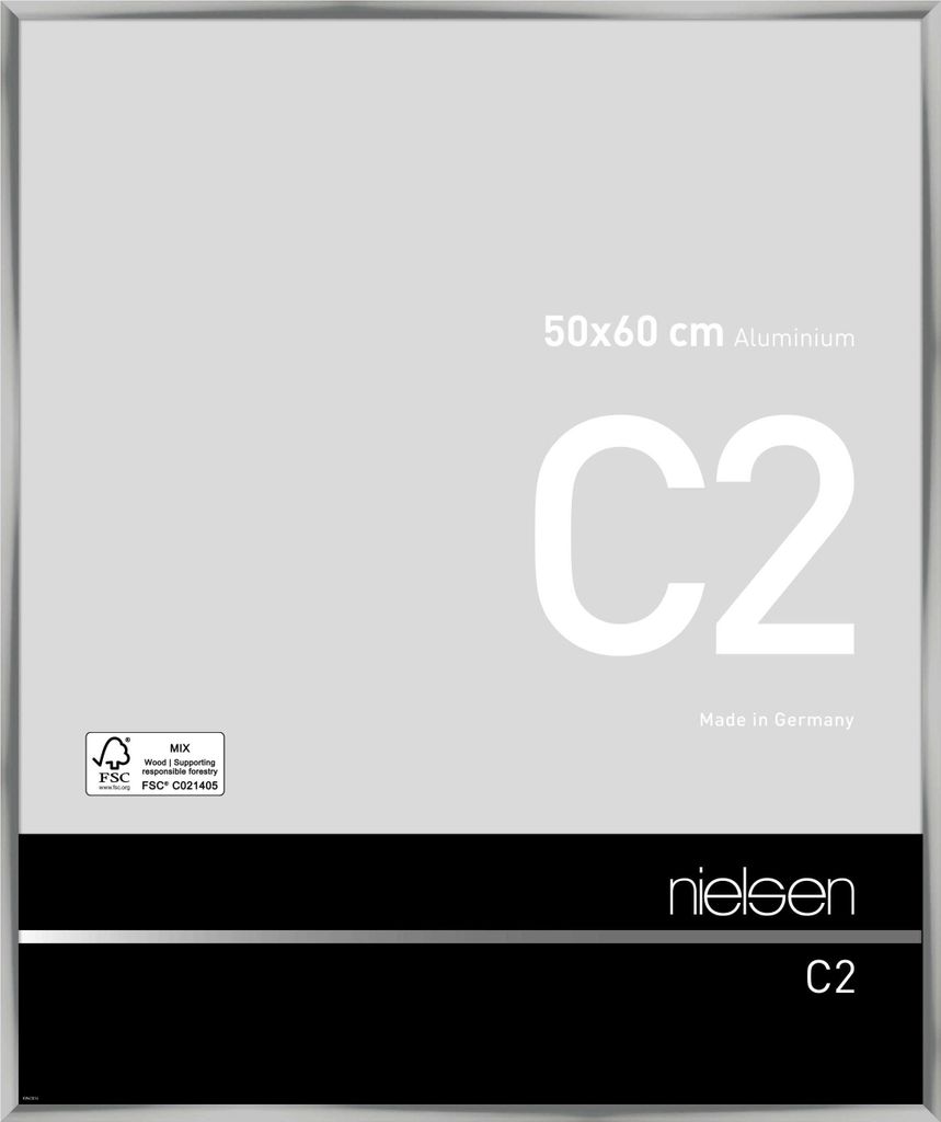 nielsen Aluminium Bilderrahmen C2, 50x60 cm, Silber