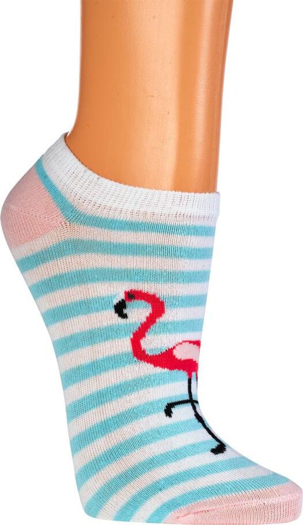 3 Paar bunte Flamingo Sneaker für Damen und Teenager aus Produktbild 