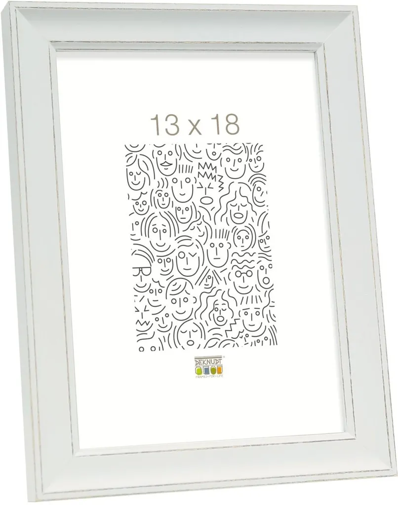 Encadrement mural en bois blanc LONA 24x30 pour photo et décoration